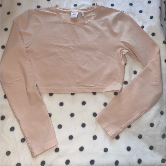 Pink cropped TNA long-sleeve size small. - Picture 1 of 3